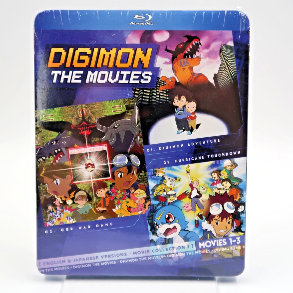 Digimon The Movies 1-3 Blu-ray Slipcover Joshua Seth Lara Jill Miller NEW